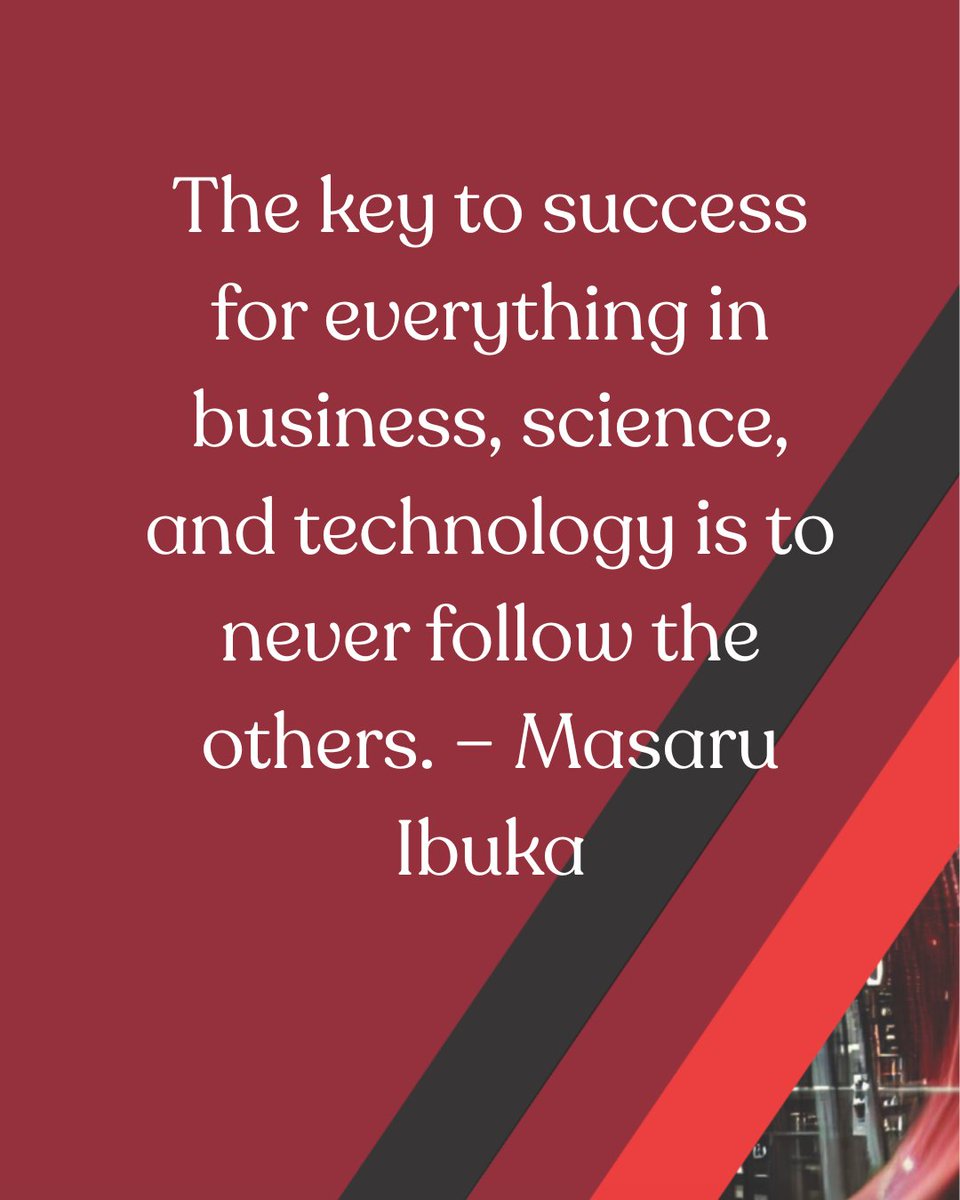In a world of trends, true success often lies in forging your own path. Keep this in mind while you forge a path for this week. #SuccessMindset #TechLeadership #BusinessStrategy