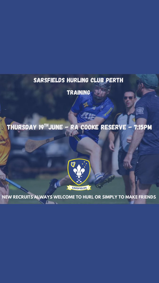 Sarsfields Hurling (@sarsfieldsperth) on Twitter photo 