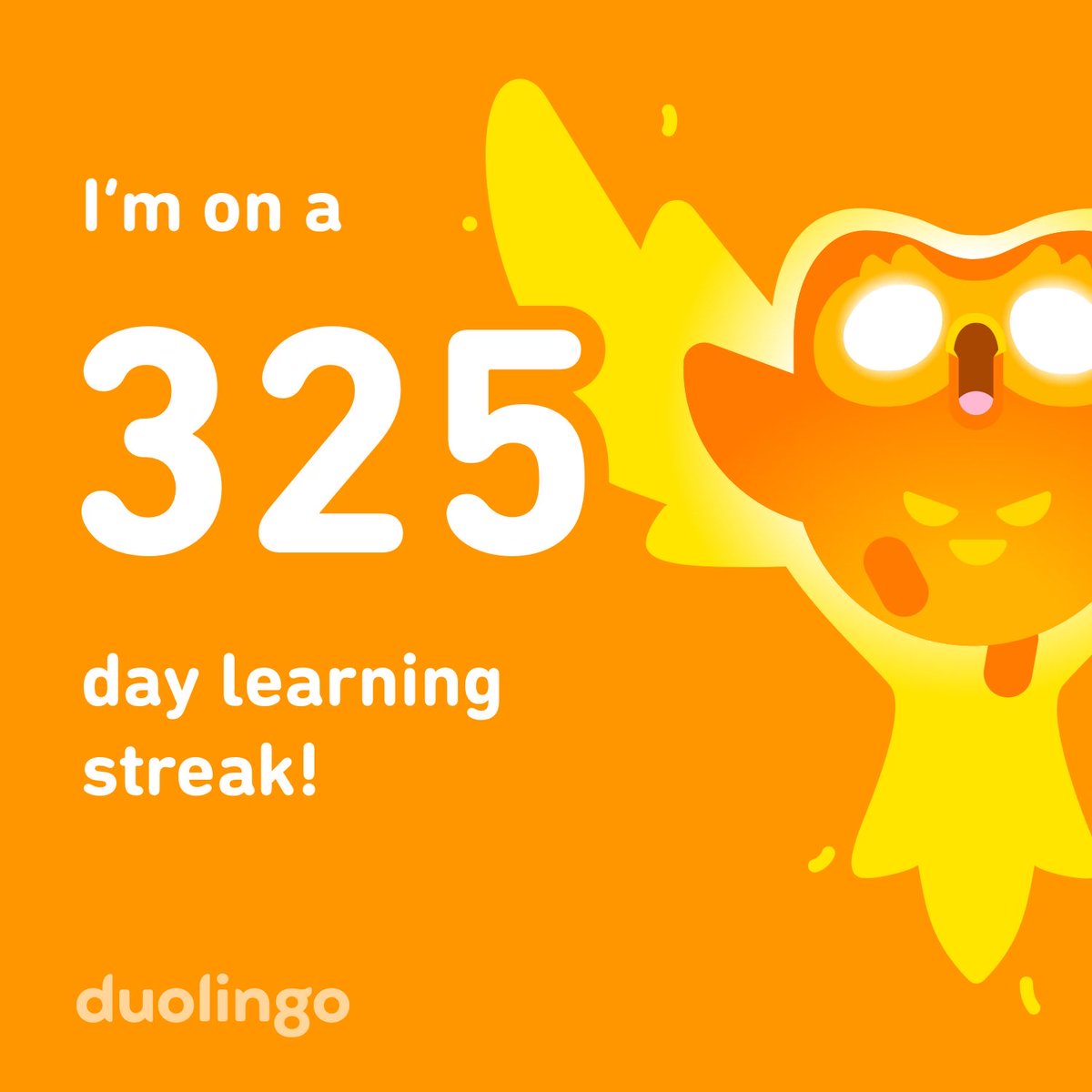 On fire. The owl, I mean … It took me a while to realize that the name of the ⁦<a href="/duolingo/">Duolingo</a>⁩ owl is … Duo