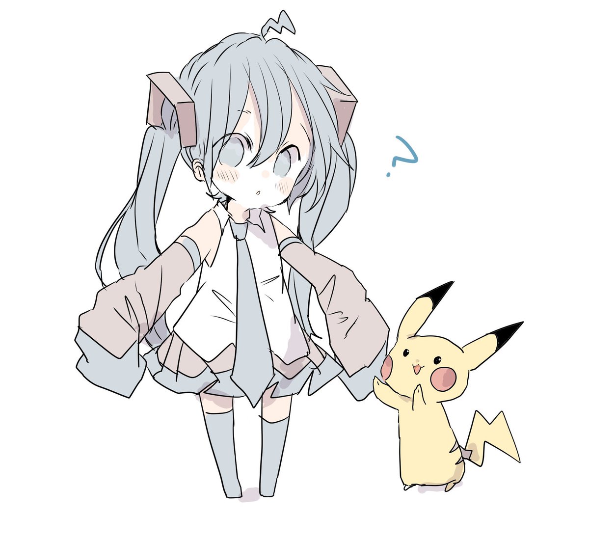 初音ミク ,ピカチュウ 「ピカ」|sakiのイラスト