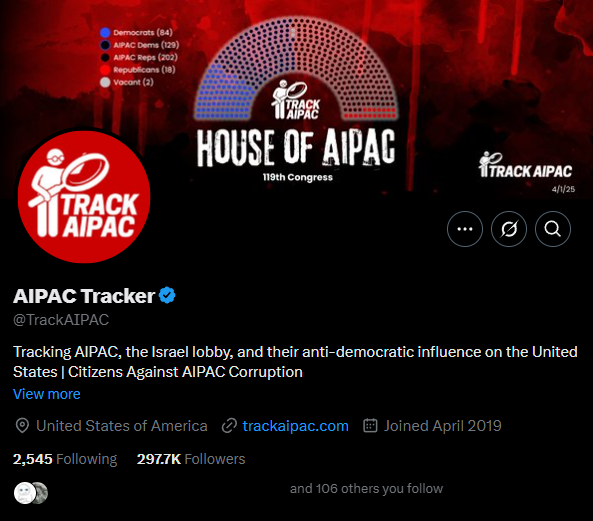 gregmrX's tweet photo. Friendly reminder that AIPAC Tracker is a front for Democrats to elect anti-White politicians. Clicking the 'Donate' button takes you to ActBlue, the largest online Democrat PAC.

This is the URL you are redirected to:
https://t.co/QbVvqTtBpw https://t.co/h2UKqLP0r8