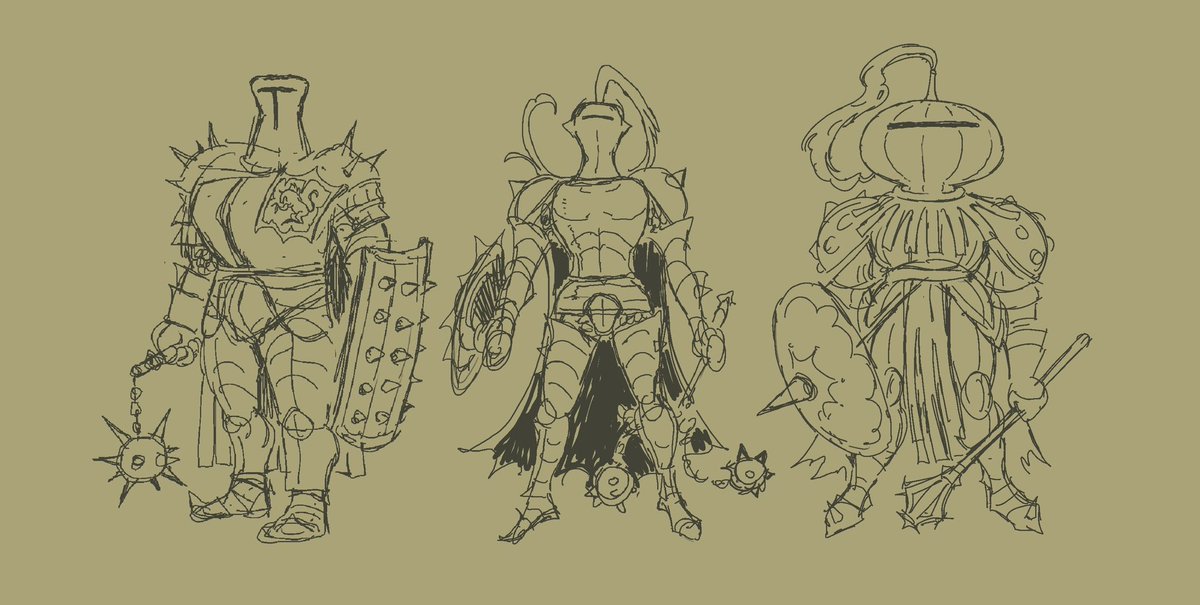 jamiegreenillus's tweet image. Rough knights from today, patrons are choosing their favorite as a sticker