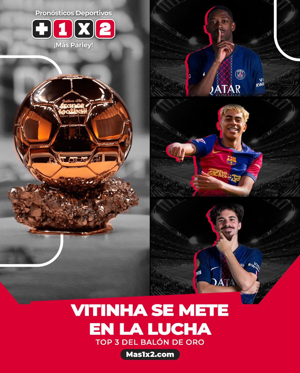 Mas1x2's tweet photo. 🔥 ¡Vitinha levanta la mano en la carrera por el Balón de Oro!
Con actuaciones de alto nivel, el mediocampista del PSG se mete en la conversación junto a nombres fuertes como Dembélé, Yamal y compañía. 🏆⚽

👉 Sigue los mejores pronósticos en https://t.co/9D0g9vXyNY

#BalónDeOro https://t.co/DtSrJJO1nh