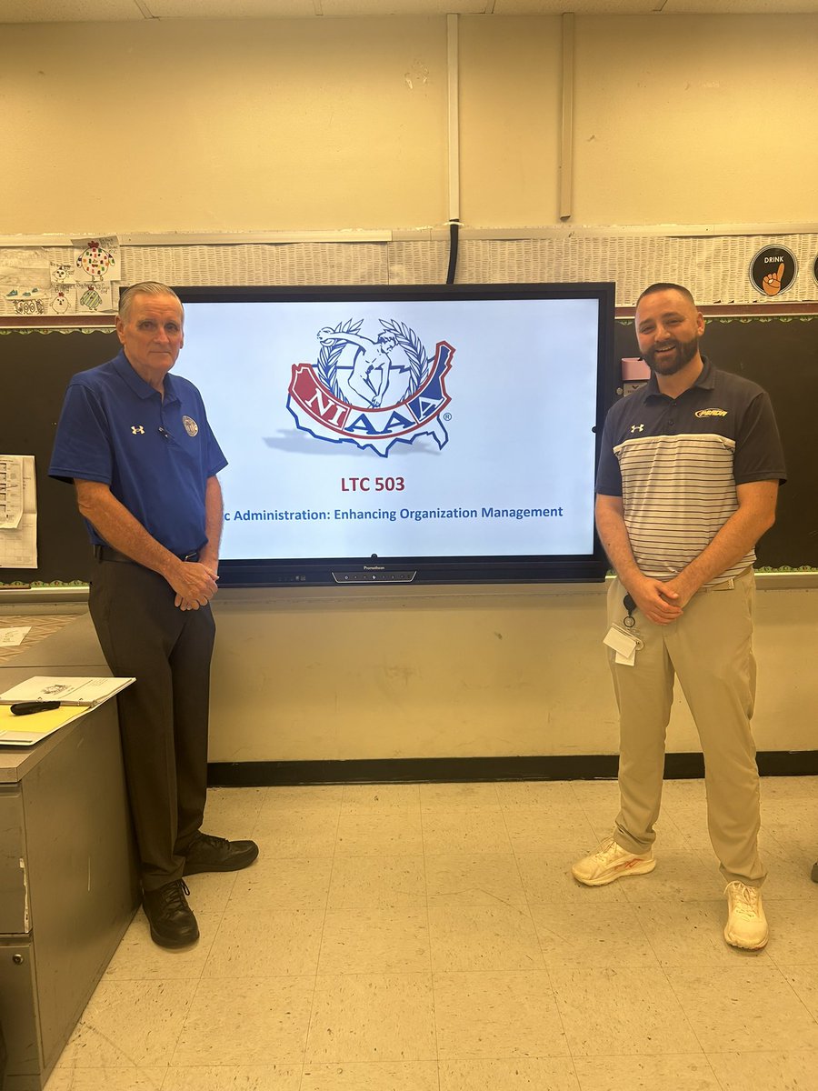 JohnSeman7's tweet image. Great to see our Athletic Department and Aspiring AD cohort kick off the summer with taking LTI 501, 502, and 503. @NIAAA9100 @AndreWalkerI @DScott713 @AD_DrLisa @PAStateADs @PaulRieser2 @Chi_Athletics @SafeJay @GVAthletics @NFHS_Org @JarrydGrayAD @GoADPodcast @coachkohan