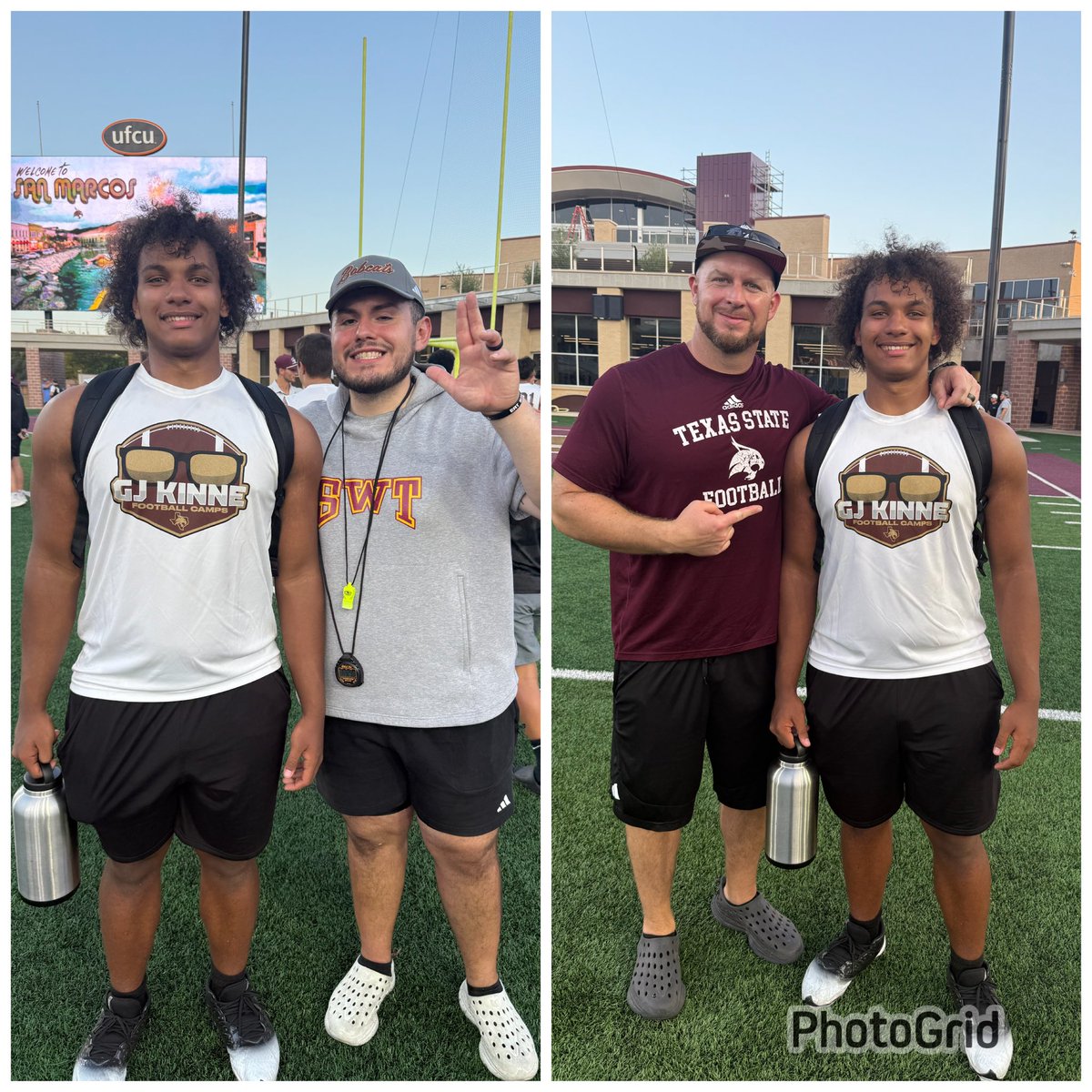 ZekeInDaTrench's tweet photo. Had a great time @TXSTATEFOOTBALL with @bradshoemaker and @andrewcobus. Great skill drills, great reps, and great coaching. Thank you for helping my #progress! #commitment #consistency @RandleFootball @BrianRandle40 @Coach_Pickerill @CoachWagner31 @TrustMyEyesO #TakeTexasBack https://t.co/e6kzFKtNw6