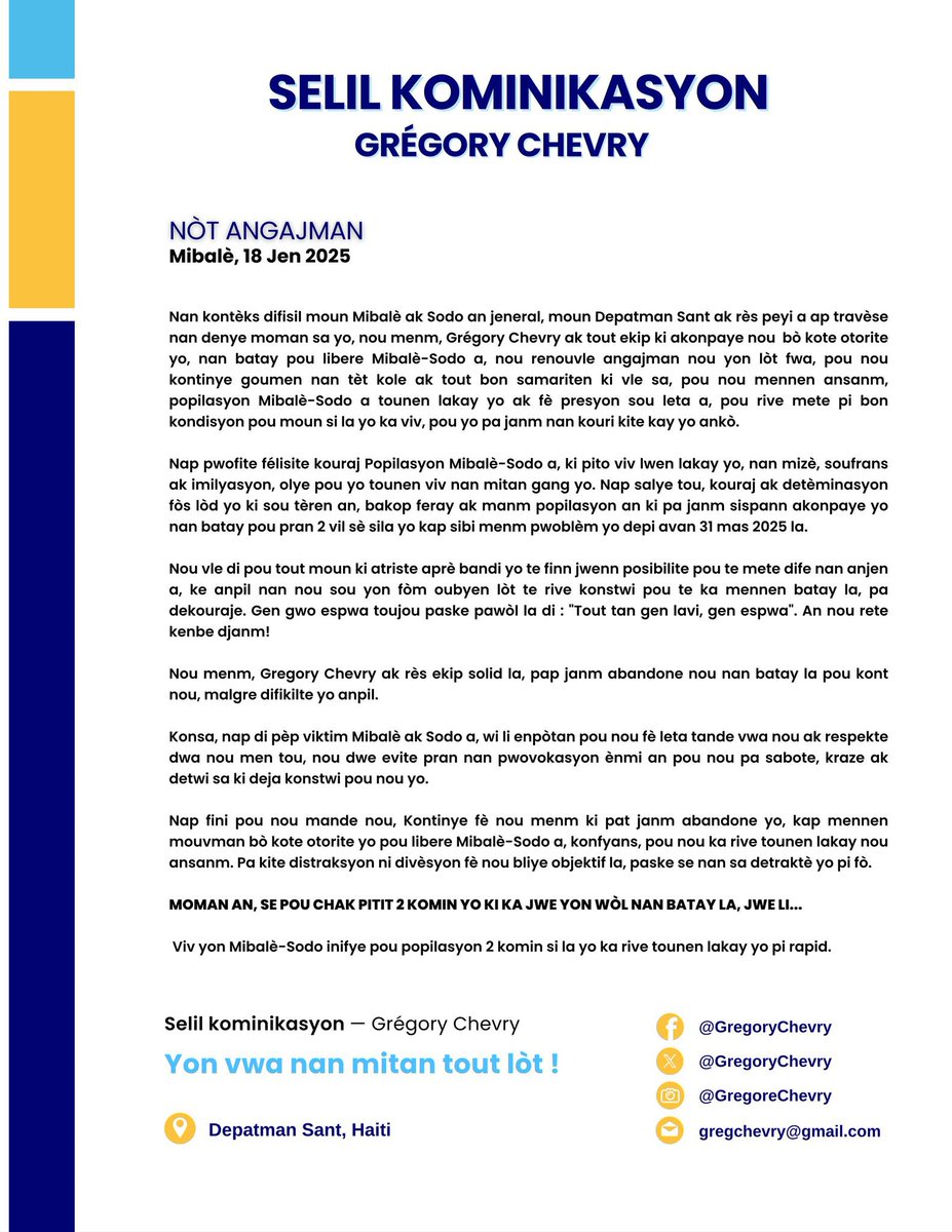 gregchevry1's tweet photo. 📃| Nòt angajman 
📃| Lettre Public
📃| Open Letter https://t.co/Ep6dTtl0X5