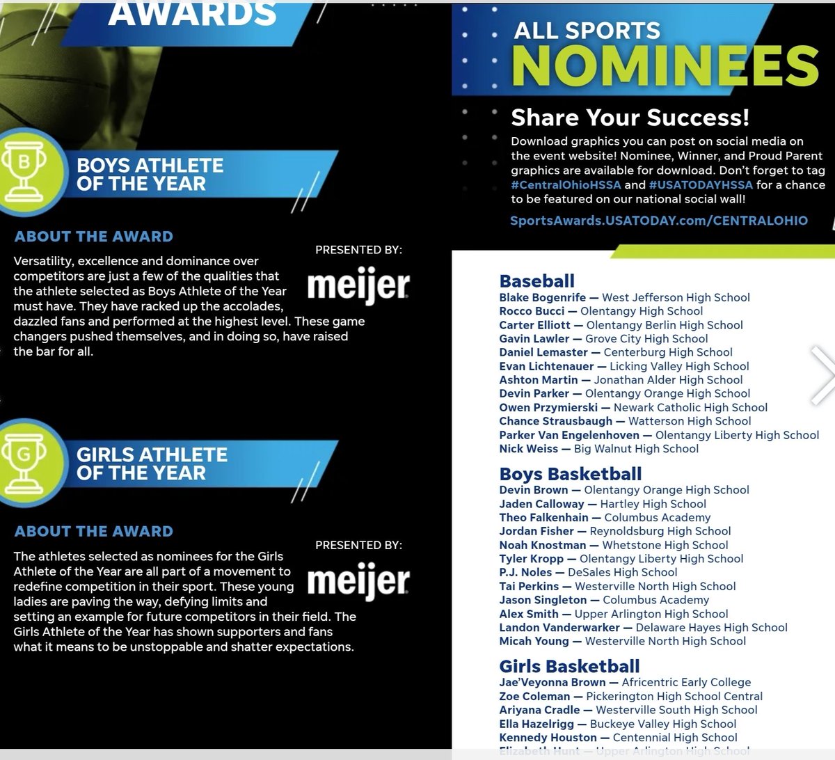 With continued TEAM success comes more individual recognition.  Congratulations to <a href="/BBogenrife/">Blake Bogenrife</a> for being nominated as a top performing athlete in Central Ohio for the 2024-25 school year.

sportsawards.usatoday.com/centralohio/