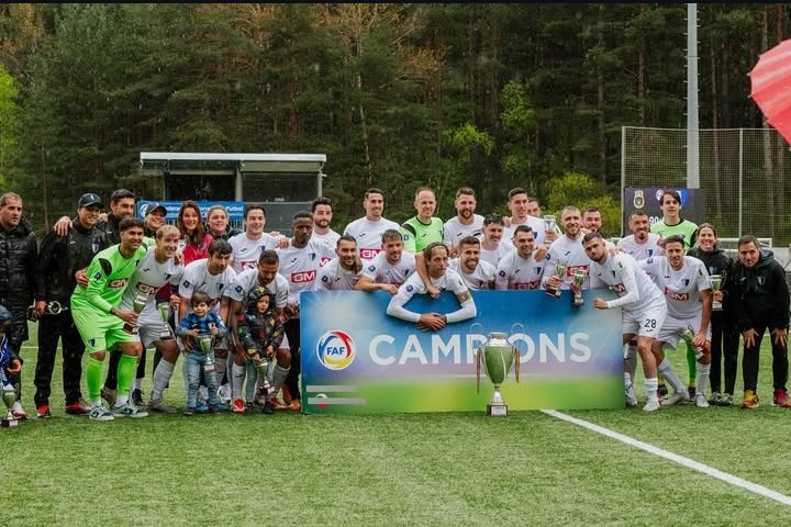 Not_Esportivas's tweet photo. Parabéns ao time do Inter D'Escaldes que conquistou o quarto titulo da Lliga Multissegur, conquistando o título faltando duas rodada para o término do campeonato andorrano da temporada 2024/25
#seremmés #LligaMultissegur #Andorra #InterClubdEscaldes #FAF #PrimeraDivisió https://t.co/JQ5Is1uR3o