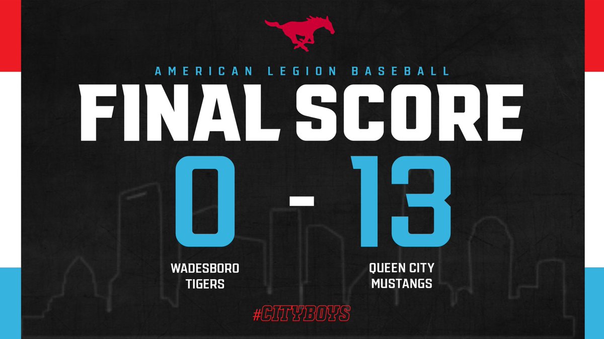 #CityBoys Win‼️

Winning streak extends to 5 as your Mustangs defeat Wadesboro in 5 innings

<a href="/Cullen_Altman26/">Cullen Altman</a> 2-3, 2 HR💣, 4 RBIs
<a href="/BenBaker1515/">Ben Baker</a> 2-3, 2B, SB, 2R// 2 IP, 0H
<a href="/ethan_andujar/">Ethan Andujar</a> 1-3, 3B, BB
<a href="/Isaacsnapp_/">Isaac Snapp</a> 3IP, 6Ks, 1H, BB, 0R