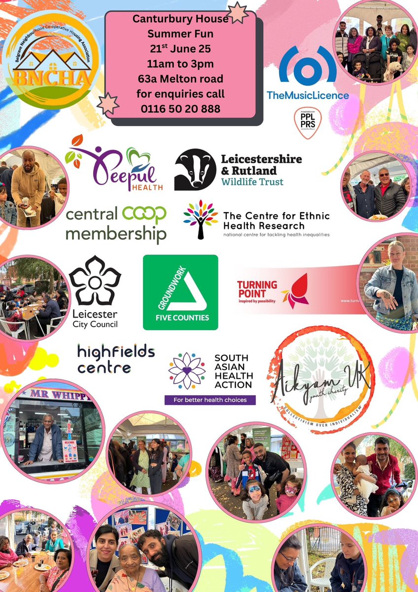 Only 2 days to go!!!
The weather’s looking good &amp; we’re all set for an unforgettable day at the #CanterburyHouseSummerFun Event! Come join in the fun! #BNCHA #CommunityTogether #FamilyFun #LeicesterEvents #StrongerTogether #DoItWithLove #YC2025 #InternationalYearOfCoops