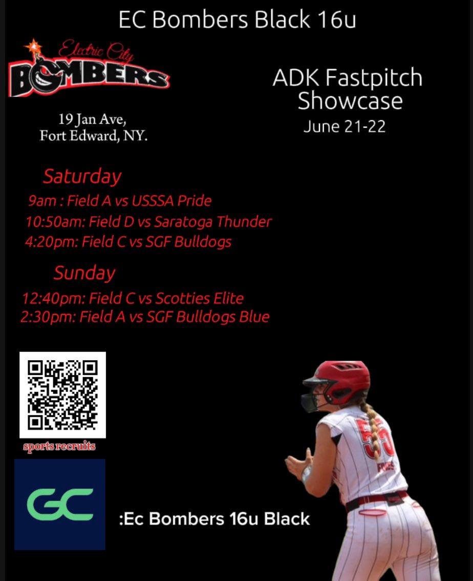 Jadyn Fives 2027 (@jadynfives55) on Twitter photo Super excited to attend the ADK Fastpitch Showcase this weekend!
<a href="/ECBombersSB/">Electric City Bombers</a> <a href="/CoastRecruits/">Coast 2 Coast Recruits</a> <a href="/DirectRecruits/">Direct Recruits</a> <a href="/CoastRecruitsSB/">Coast Recruits π₯</a> Super excited to attend the ADK Fastpitch Showcase this weekend!
<a href="/ECBombersSB/">Electric City Bombers</a> <a href="/CoastRecruits/">Coast 2 Coast Recruits</a> <a href="/DirectRecruits/">Direct Recruits</a> <a href="/CoastRecruitsSB/">Coast Recruits π₯</a>