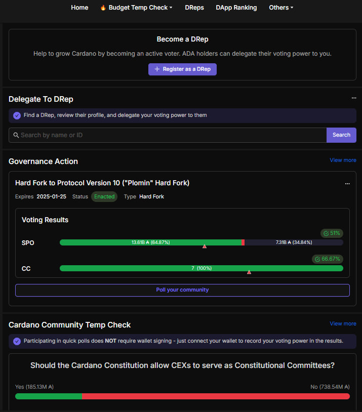New to governance? Or just need a better way to keep up?

Tempo is built for YOU — DReps, ADA holders, newcomers.
🛠 Submit proposals
🧠 Compare rationales
📊 Track what matters
🤝 Join the conversation

No clutter. No confusion. Just governance that works.
👉