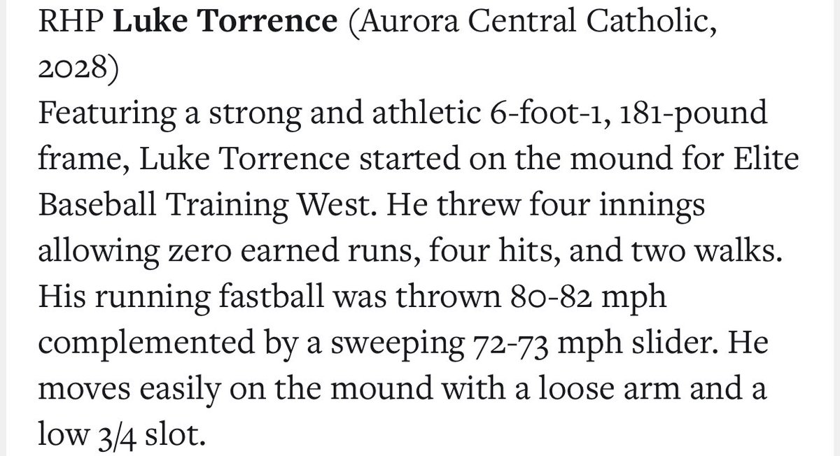 Thank you for the recognition. 
Playing through a torn labrum in my hip(right side). Doing what I can to help my team. <a href="/pbtscouting/">Prep Baseball Scouting</a> <a href="/teams_elite/">Elite Baseball Teams</a> <a href="/cubsscoutteam/">Chicago Cubs Scout Team</a> <a href="/ACCBaseball_/">Aurora Central Catholic Baseball</a>