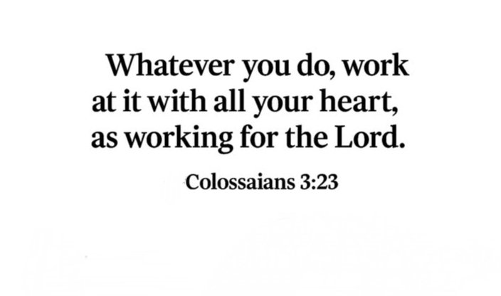 You're not working for likes, you're working for legacy. 
God didn't call you to impress crowds
He calls you to leave mark. 
Do it with all your heart not for applause,not for trend and not for validation,because the work you're building in Faith today will echo in to generations
