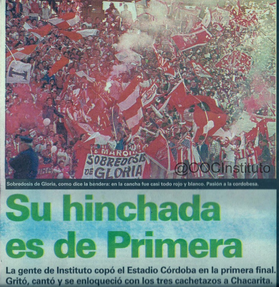 FELIZ DÍA DEL HINCHA DE INSTITUTO.