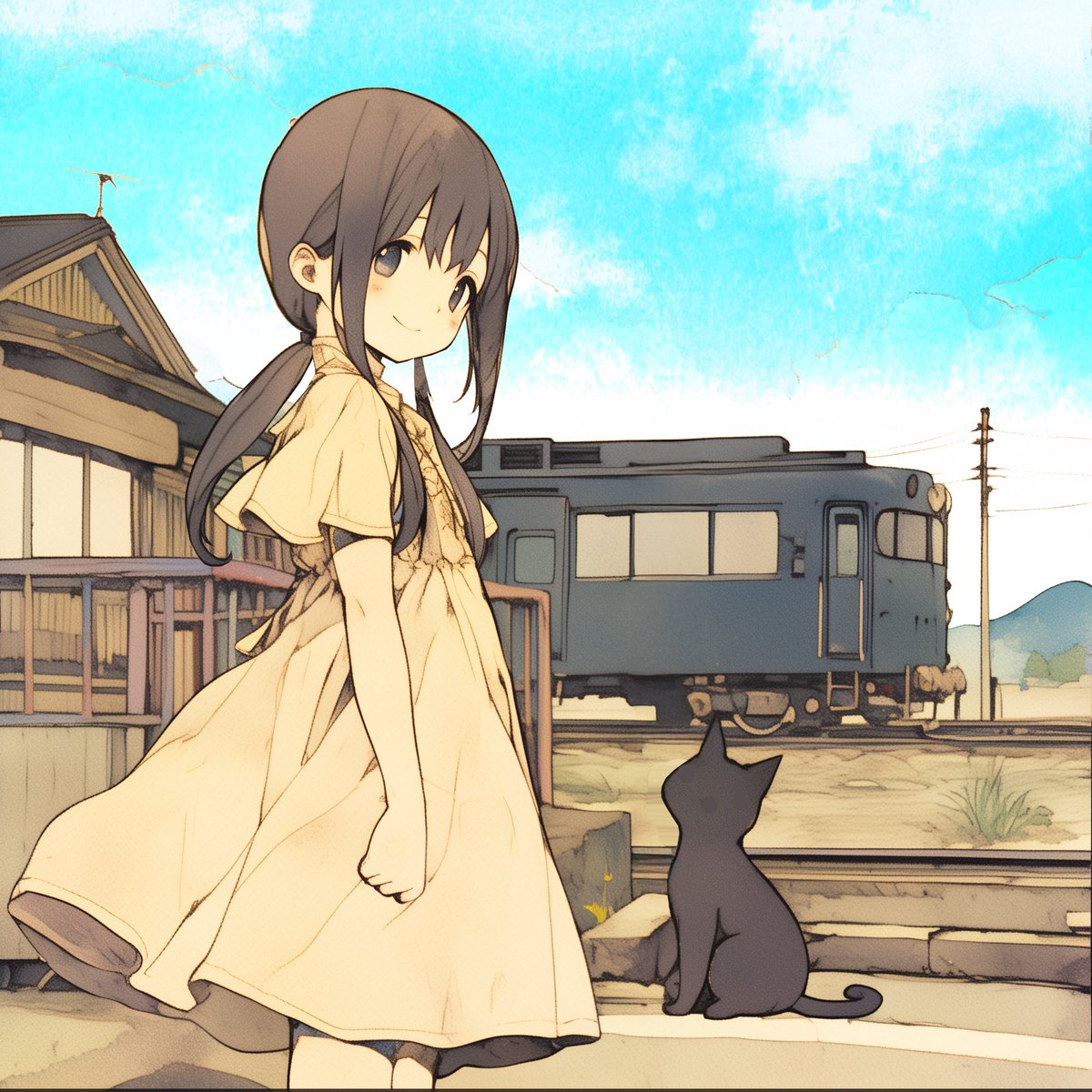 「」|黒猫さん🐈‍⬛のイラスト
