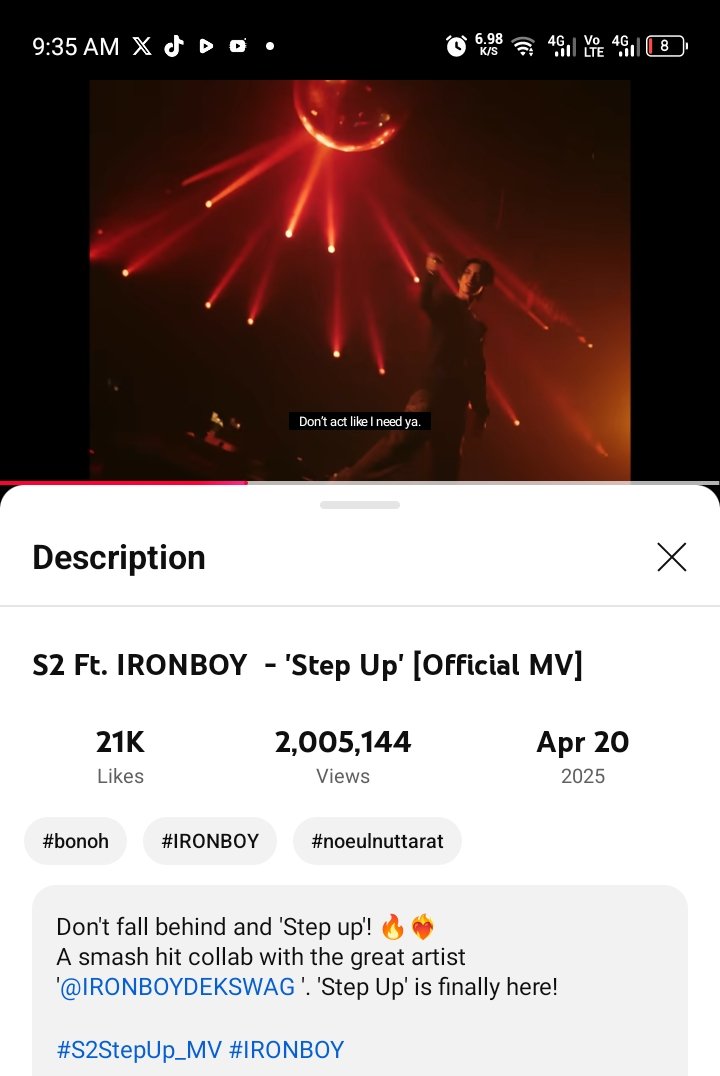 jeany_lee6's tweet photo. Update for #S2StepUp  

June 19, 2025

2,005,144 M views

S2 StepUp 2M Views
#S2StepUpMV_2M 
#Noeulnuttarat 
#S2TheSunset https://t.co/GoGojlYF70