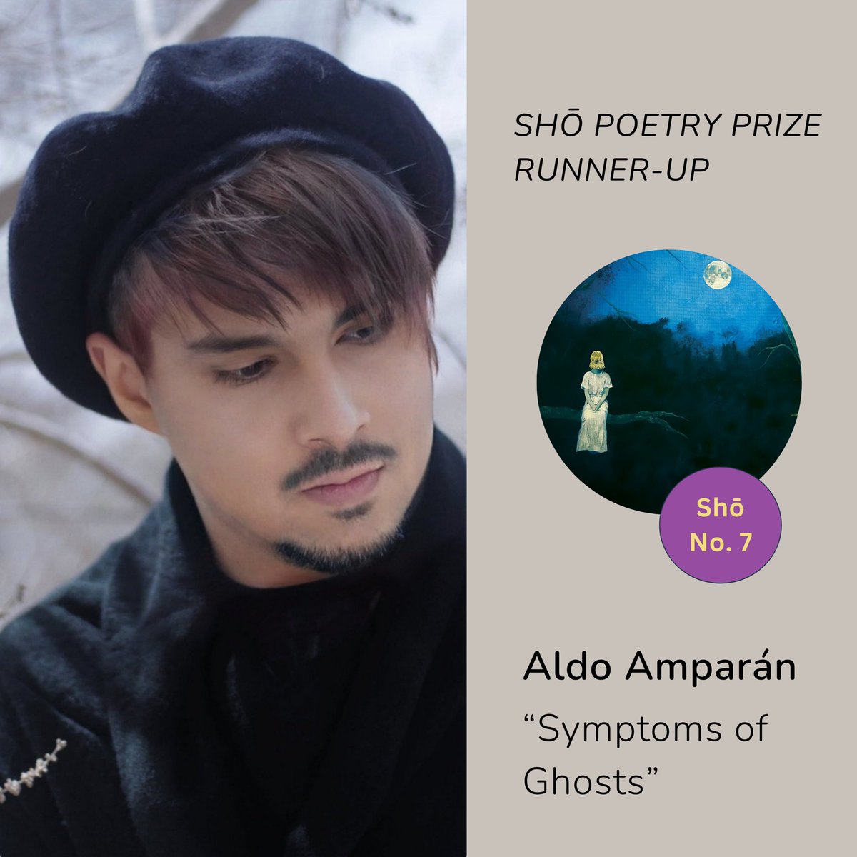Congrats to Aldo Amparán, runner-up of the Shō Poetry Prize for “Symptoms of Ghosts”! Aldo’s poem will appear in Shō No. 7 (Summer 2025).

Aldo Amparán (<a href="/skygoneout/">Aldo Amparán 🌙</a>) is the author of Brother Sleep, winner of the Alice James Award &amp; finalist for the Lambda Literary Award for Gay🧵