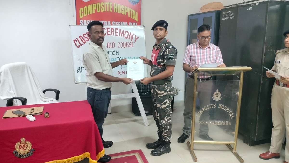 ChbSsb's tweet photo. 56th first aid course closing ceremony https://t.co/tfolUu1hLC