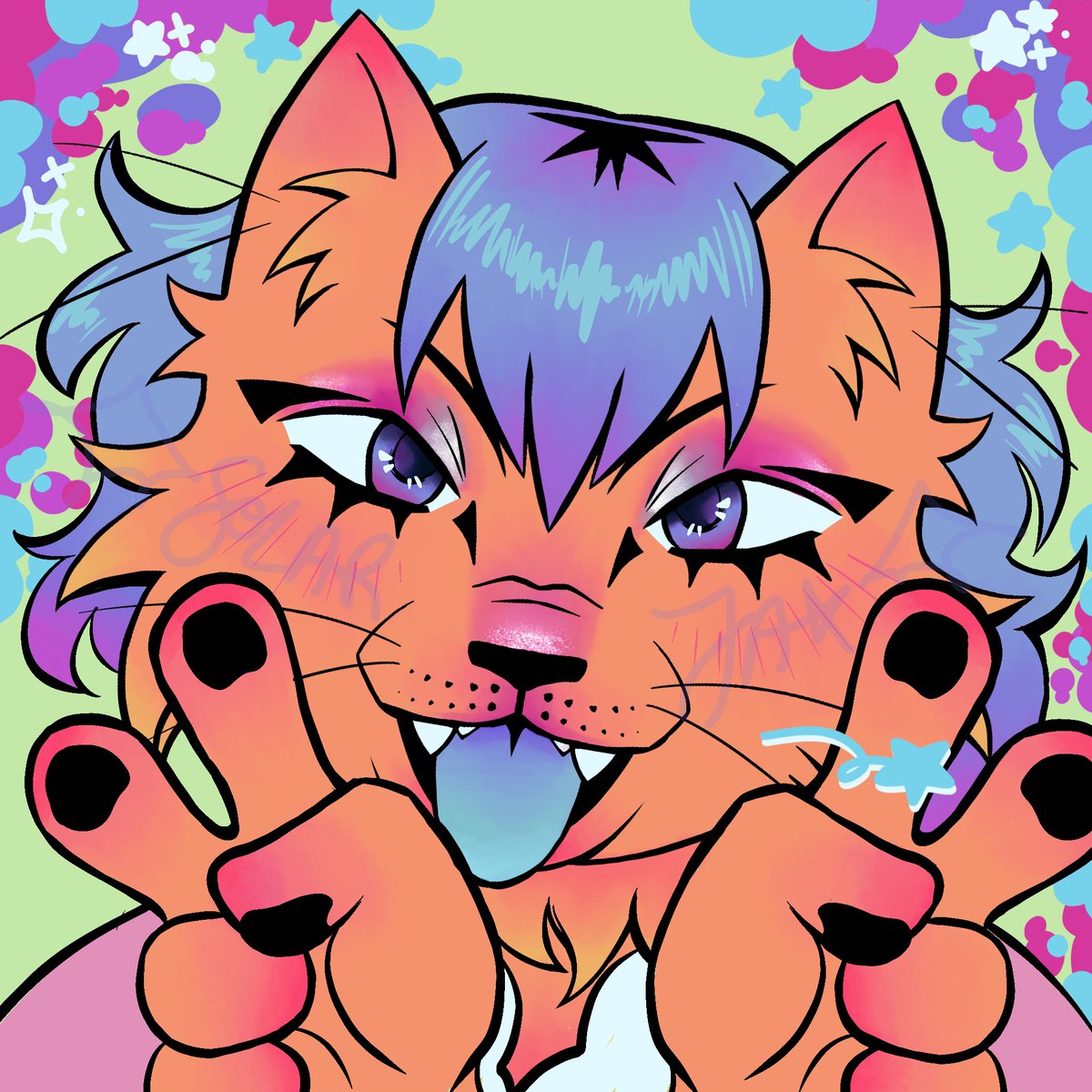 Some fursona portraits I did to add to my VGen showcase! <3 
These were so fun to do! ^^
vgen.co/solarjax409
#furry #fursona #furryartist #furryfandom #fursonaart #furries #VGen #portrait #fursonaart #art #digitalart