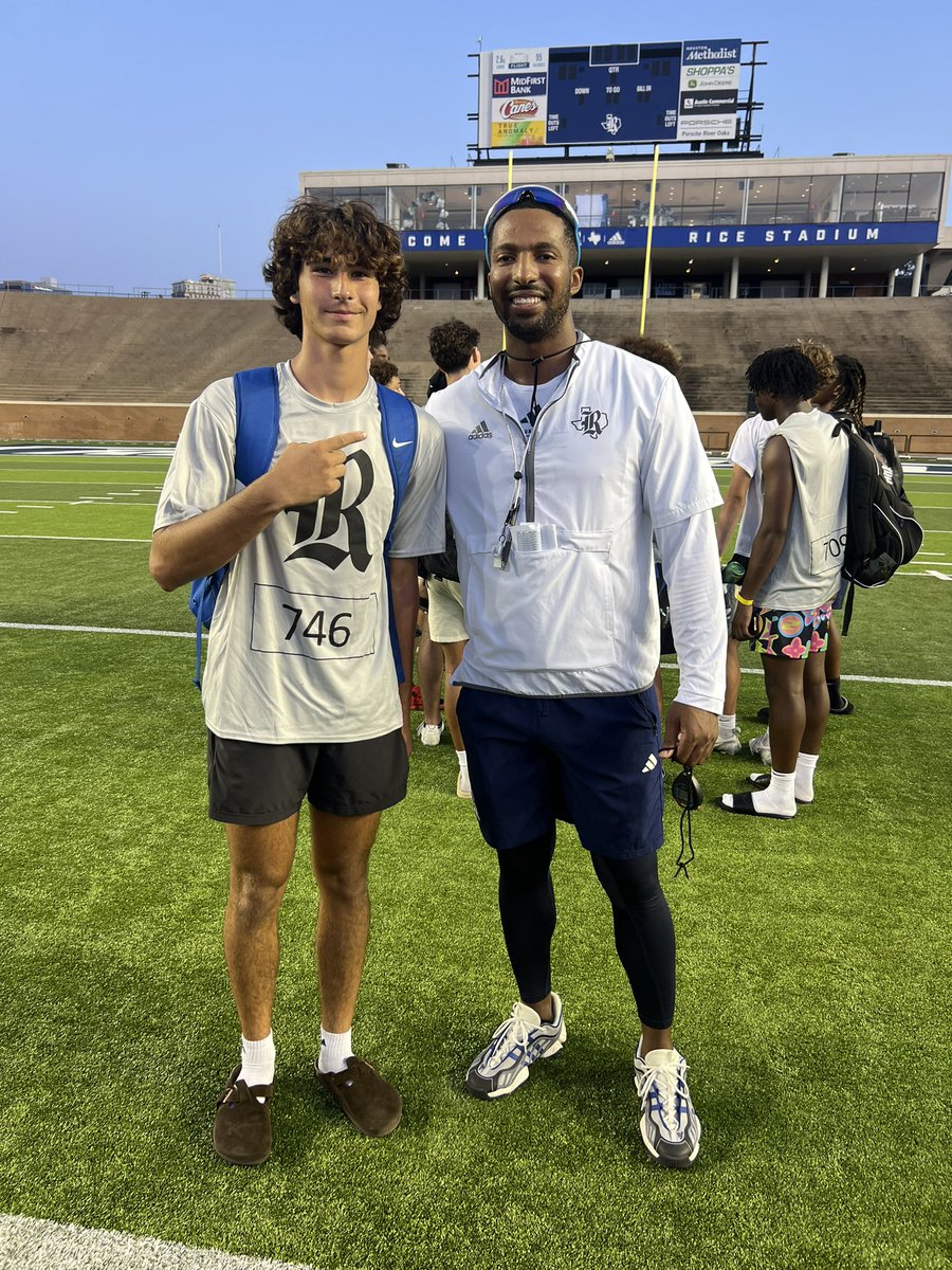 Nic Lucio (@niclucio2027wr) on Twitter photo Had a great time competing at the <a href="/RiceFootball/">Rice Football</a> camp today. I learned a lot and competed. Thanks to <a href="/_Coach_Hof/">Austin Eisenhofer</a> and <a href="/BrianBrown___/">Brian Brown</a> for coaching me. <a href="/Coach_Spencer3/">Brady Spencer</a> <a href="/LLionsFootball/">Leander Lions FB</a> Had a great time competing at the <a href="/RiceFootball/">Rice Football</a> camp today. I learned a lot and competed. Thanks to <a href="/_Coach_Hof/">Austin Eisenhofer</a> and <a href="/BrianBrown___/">Brian Brown</a> for coaching me. <a href="/Coach_Spencer3/">Brady Spencer</a> <a href="/LLionsFootball/">Leander Lions FB</a>