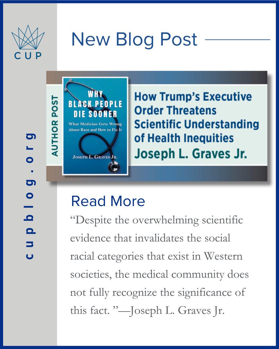 How does the Trump administration's ideological narratives over scientific fact undermine our understanding of health disparities? Find out in this guest blog post by Joseph L. Graves Jr., author of WHY BLACK PEOPLE DIE SOONER buff.ly/uBKM8cP #FightThePower #DefendScience