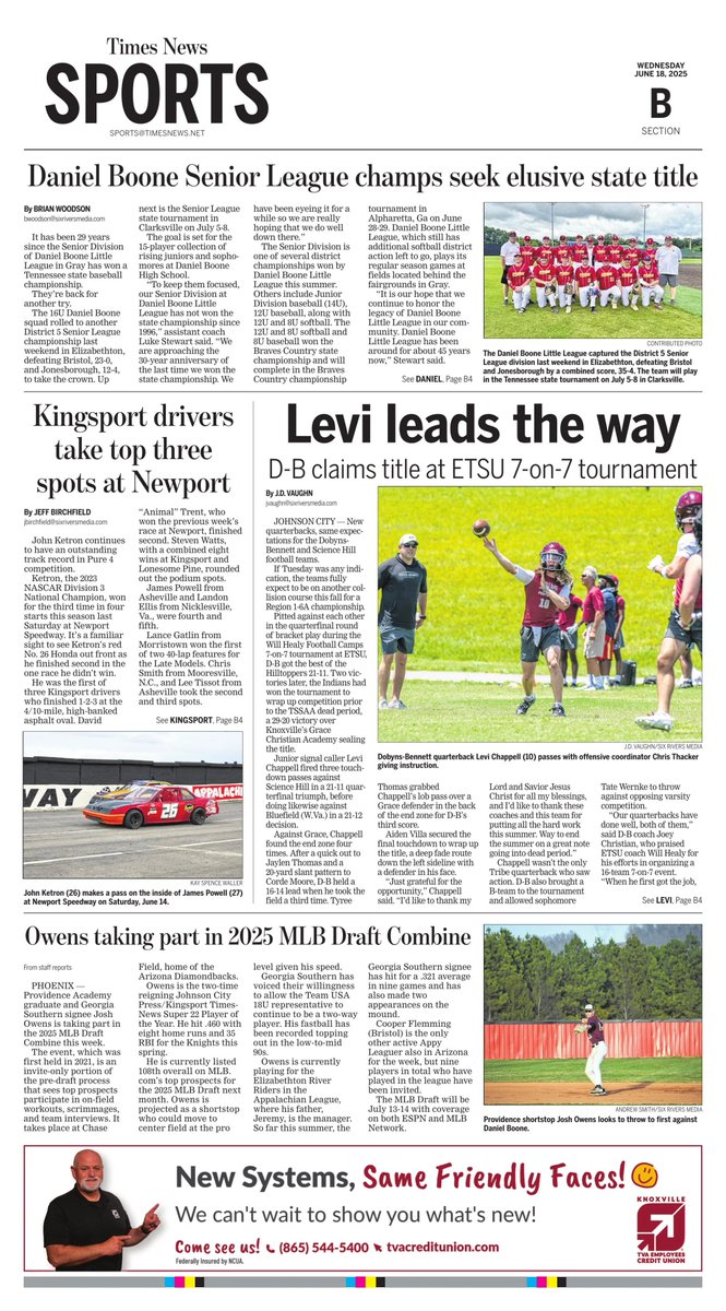 Levi Chappell (@levichappell5) on Twitter photo Gr8 showing <a href="/ETSUFootball/">ETSU Football</a> 7v7. Thx <a href="/JDVaughn91/">JD Vaughn</a> for the coverage! #RollTribe <a href="/LibertyFootball/">Liberty Football</a> <a href="/willykorn/">Willy Korn</a> <a href="/AppState_FB/">App State Football</a> <a href="/CoachALarkins/">Aashon Larkins</a> <a href="/CoachMonachino/">Sam Monachino</a> <a href="/parrotheadvol/">TriCitiesSports.com / Steve Wilmoth</a> <a href="/QBHitList/">QBHitList.com</a> <a href="/QBUniverseQBU/">QBUniverse</a> <a href="/Elite11/">Elite11</a> Gr8 showing <a href="/ETSUFootball/">ETSU Football</a> 7v7. Thx <a href="/JDVaughn91/">JD Vaughn</a> for the coverage! #RollTribe <a href="/LibertyFootball/">Liberty Football</a> <a href="/willykorn/">Willy Korn</a> <a href="/AppState_FB/">App State Football</a> <a href="/CoachALarkins/">Aashon Larkins</a> <a href="/CoachMonachino/">Sam Monachino</a> <a href="/parrotheadvol/">TriCitiesSports.com / Steve Wilmoth</a> <a href="/QBHitList/">QBHitList.com</a> <a href="/QBUniverseQBU/">QBUniverse</a> <a href="/Elite11/">Elite11</a>