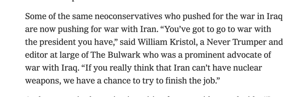 And there it is, Bill Kristol advocating the aggressive use of U.S. military force against a Middle Eastern country that was not preparing to attack America. The difference between 2003 and today? This time he's ready to have a man he deemed a fascist just months ago swing the