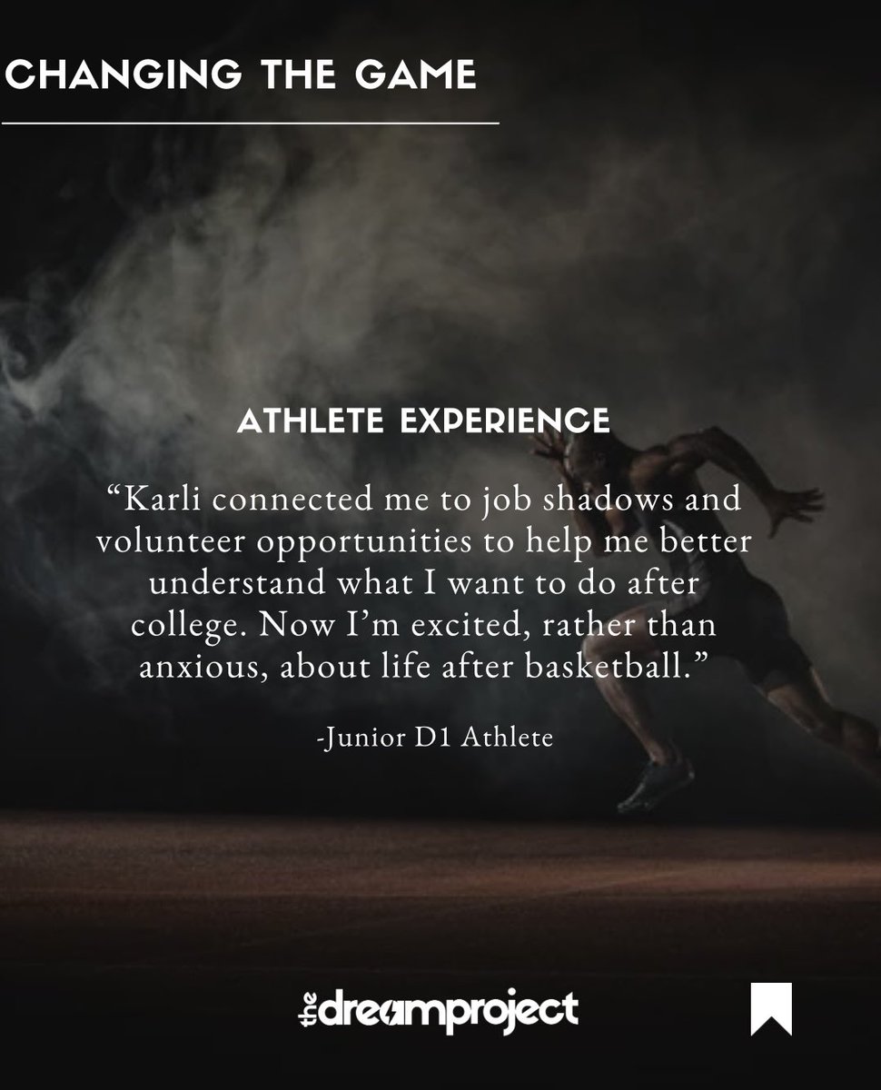 One of #NCAA requirements for non-cash benefits to #studentathletes is academic and career support. 
#TheDreamProject delivers through career mapping, goal setting, &amp; ongoing 1:1 coaching that helps athletes succeed in class and prepare for life #beyondthegame. #collegeathletics