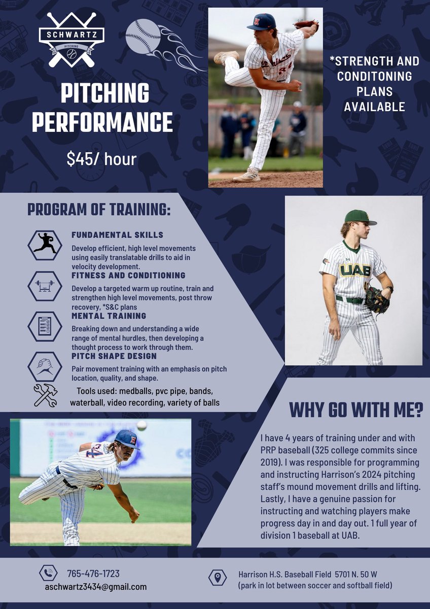 Aiden Schwartz (@aidenschwartz34) on Twitter photo I’m offering pitching lessons for all ages in the Lafayette area. Feel free to text me at any time if you’re interested. <a href="/Harrisonbsball/">Harrison Baseball</a> I’m offering pitching lessons for all ages in the Lafayette area. Feel free to text me at any time if you’re interested. <a href="/Harrisonbsball/">Harrison Baseball</a>