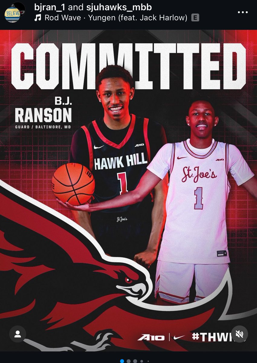 Congratulations !!! Bj!!!! 
<a href="/BjRanson/">bj ranson</a> 
Committing to <a href="/SJUHawks_MBB/">SJU Hawks MBB</a>  !!!!!