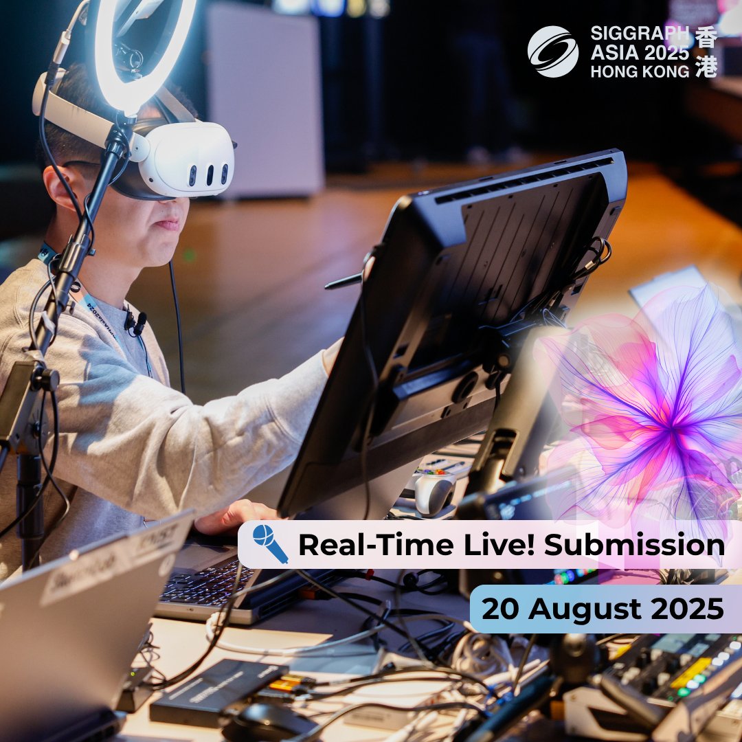 SIGGRAPHAsia's tweet image. ⚡ Got a jaw-dropping interactive real-time demo? Show it live at #SIGGRAPHAsia2025!
🎮 Gaming
🎥 Virtual Production
🕶️ XR
🎭 Live Demos & more
🗓️ Deadline: 20 Aug 2025, 23:59 AoE
👉 bit.ly/sa25-submissio…
#InteractiveTechnology #GamingGraphics #VR
#SARTL Chair: Bent Stamnes