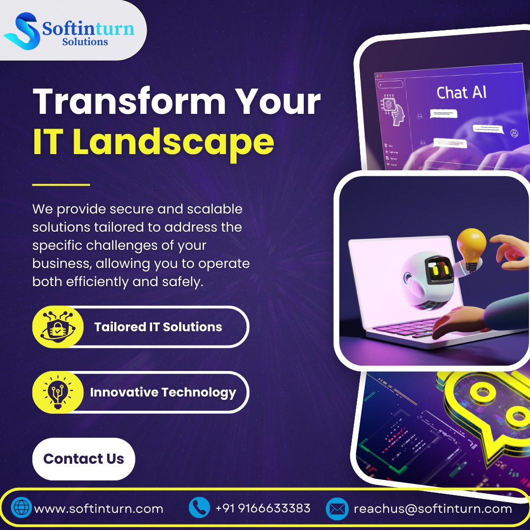 softinturn's tweet photo. Transform your IT landscape today

Unlock the full potential of your business with Softintrun Solutions. Experience seamless integration and innovative technology tailored to your needs. 🚀 Let's elevate your IT journey together!

#ITsolutions #DigitalTransformation #Softintrun https://t.co/Pkqe5bIWlo