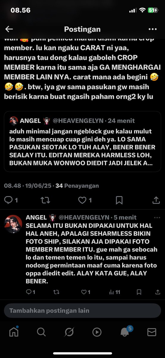caratdeul~ katanya kita alay karna mempermasalahkan CROP MEMBER 😣😣