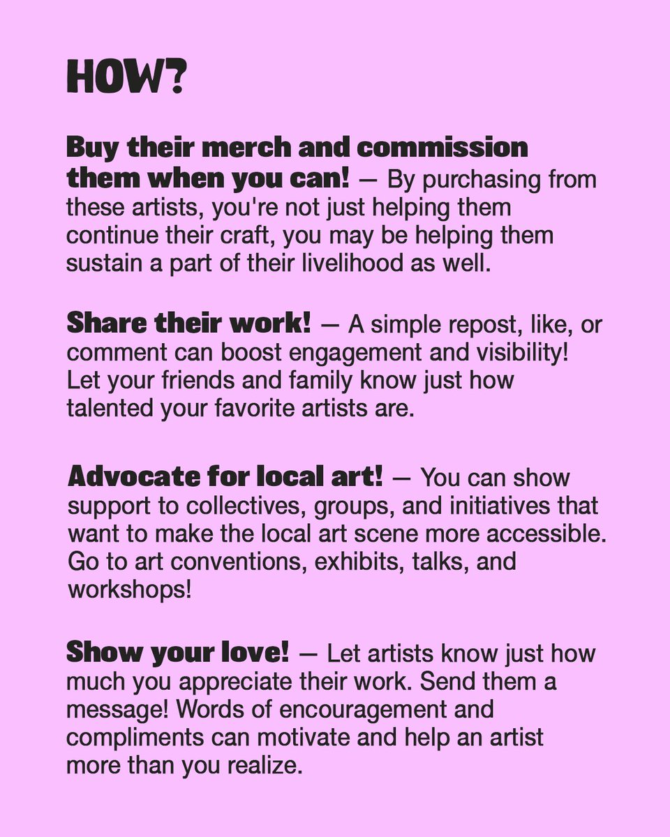 SUPPORT LOCAL ARTISTS!