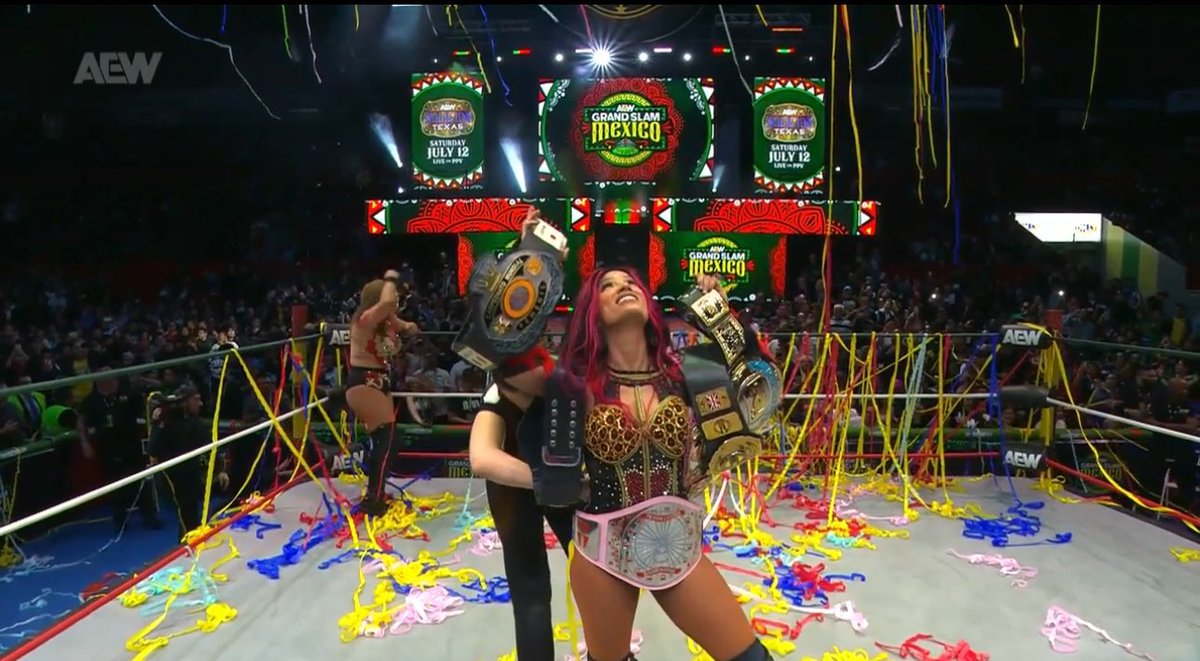 alllove134_i's tweet image. Another belt for The GOAT The CEO Mercedes Moné #AEWGrandSlamMexico