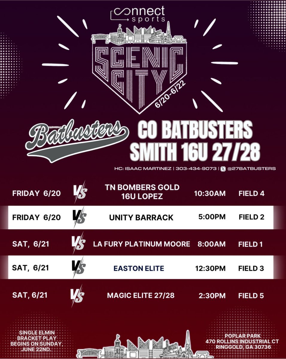 Gwen Thewes 2027 OF (@gwenthewes10) on Twitter photo Scenic City time! Schedule for the weekend! <a href="/Coach_Isaac3/">Isaac Martinez</a> <a href="/Coach_GM_/">Coach Maestretti</a> <a href="/batbusterscoach/">Joe Smith</a> <a href="/27Batbusters/">Batbusters 16 National Smith 27/28</a> Scenic City time! Schedule for the weekend! <a href="/Coach_Isaac3/">Isaac Martinez</a> <a href="/Coach_GM_/">Coach Maestretti</a> <a href="/batbusterscoach/">Joe Smith</a> <a href="/27Batbusters/">Batbusters 16 National Smith 27/28</a>