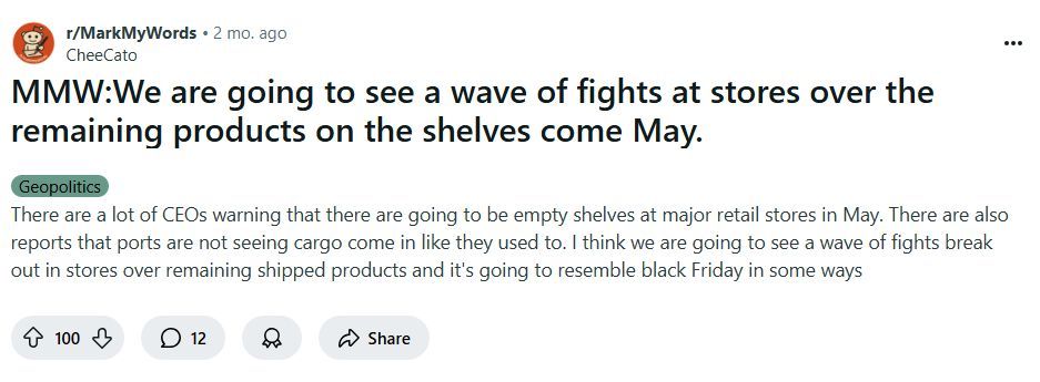 I love looking at Reddit's predictions that never came true.