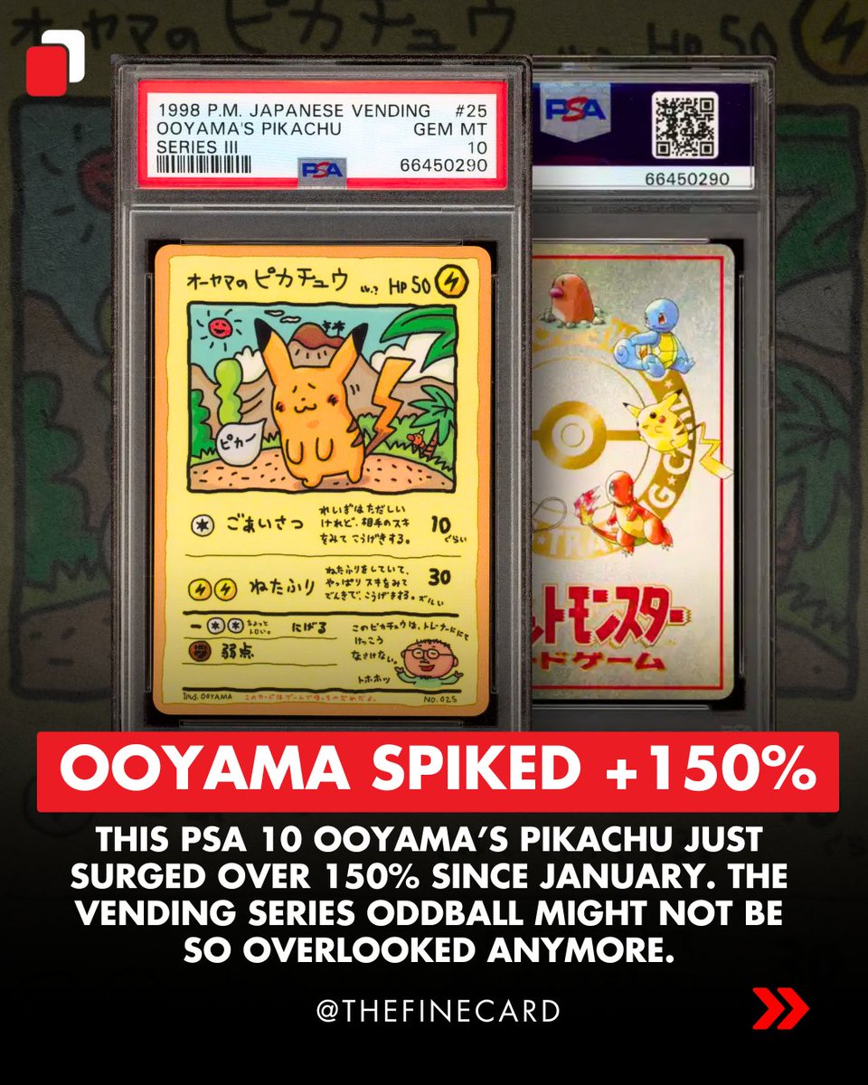 ooyama pokemon cards Ooyama's Pikachu Vending Series 3 Japanese PSA 9 – TBC Games