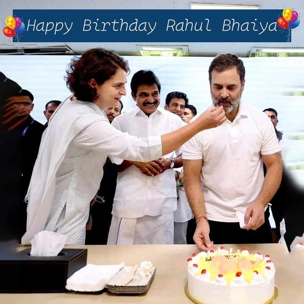 FanPriyankaGV's tweet photo. Happy Birthday Rahul Gandhi Bhaiya 🎂🎂🎂❤️❤️ https://t.co/osUqwBBpKQ