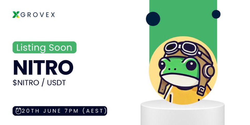 🚨 <a href="/GroveXchange/">GroveX</a> to list $NITRO this Friday (6/20) 5am EST 🔥

#Ethereum #memecoin1000x
