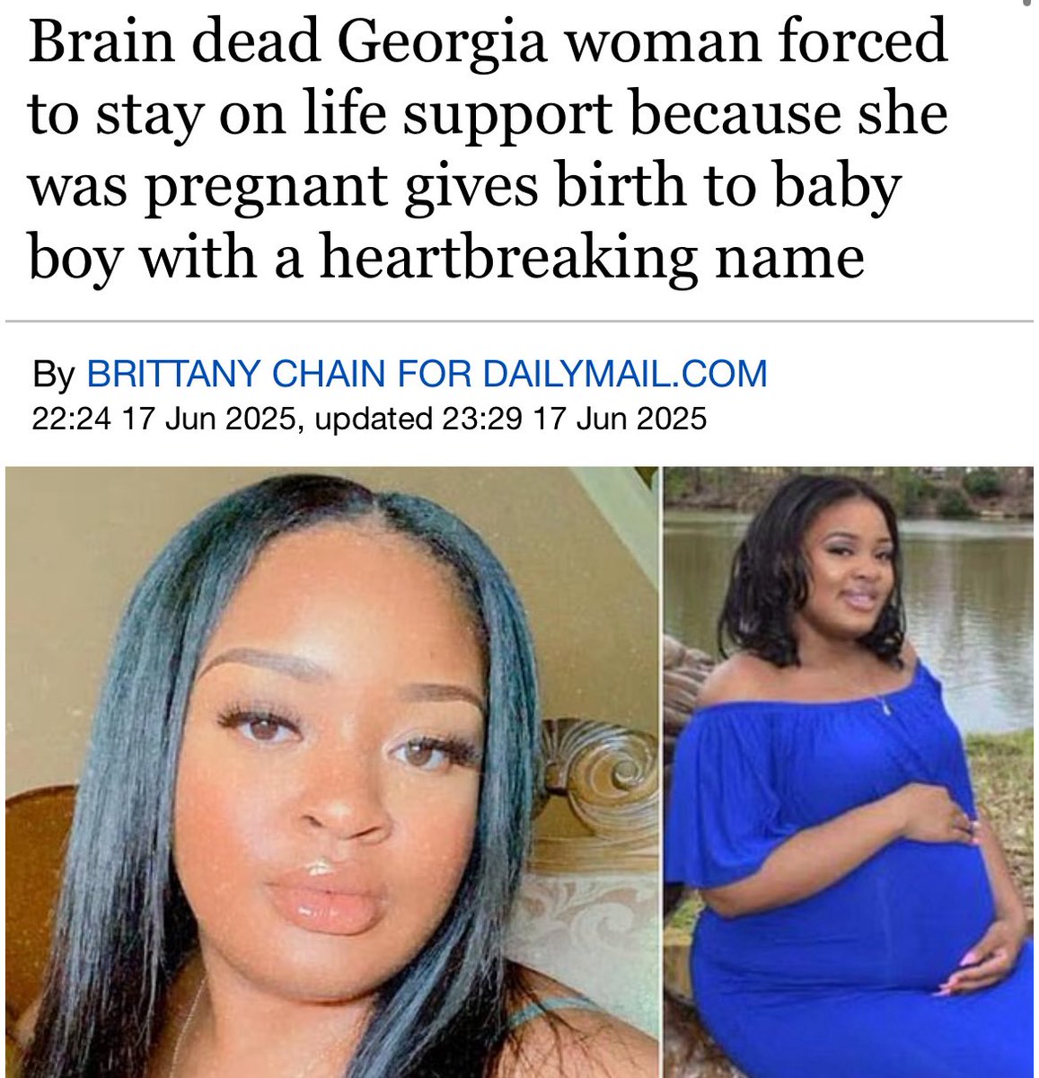HazelAppleyard's tweet photo. QT/RT this if you’d want your braindead body kept alive in order to save your unborn baby.
I would. https://t.co/cbYpL1j9Yd