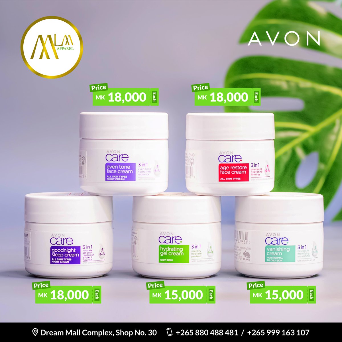 mlmapparelmw's tweet photo. ✨ Beyond Skincare, It's Self-Love. ✨

Avon Care isn't just about products; it's about nurturing your skin's unique story. Discover the perfect match for your radiant journey.

📍 Dream Mall Complex, Shop No. 30
📞 +265 880 488 481

#AvonCare  #Malawi #MLMApparel #SkinCare https://t.co/9Z4GJsfMoS
