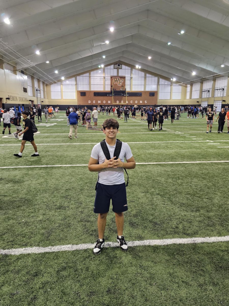 I had a great time at the <a href="/WakeFB/">Wake Forest Football</a> camp this past Monday I had a chance to learn and achieve more strengths. 
<a href="/CoachHam7/">CoachHam4</a>
<a href="/BrenndenCullen/">Brennden Cullen</a> 
<a href="/coachmcneely/">Rob McNeely</a> 
<a href="/CarolinaSWARM/">Carolina SWARM</a> 
<a href="/PrepRedzoneNC/">Prep Redzone North Carolina</a> 
<a href="/CFIShowcases/">CFI Showcase Camps</a> 
<a href="/FMHSFB23/">Fort Mill Football</a>