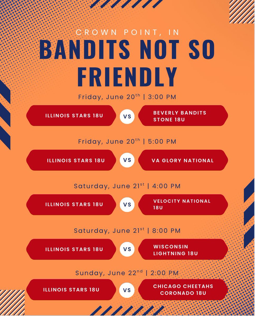 Sophia Ptak #44 (@ptaksophia2026) on Twitter photo Illinois Stars 18u heading to Crown Point, IN to compete at the Bandits Not So Friendly Showcase⭐️⭐️
Come check us out!
<a href="/IllinoisStars/">Illinois Stars 18u</a> <a href="/CoachBrendaVolk/">Brenda Volk</a> <a href="/UWWSoftball/">Warhawk Softball</a> <a href="/uwsp_softball/">UWSP Softball</a> <a href="/UWSPCoachRyan/">Ryan Konitzer</a> <a href="/skubuske/">Sara Kubuske</a> <a href="/GBPhoenixSB/">Green Bay Softball</a> <a href="/SAUBeesSoftball/">St. Ambrose University Fighting Bees Softball</a> <a href="/UWP_Softball/">Parkside Softball</a> Illinois Stars 18u heading to Crown Point, IN to compete at the Bandits Not So Friendly Showcase⭐️⭐️
Come check us out!
<a href="/IllinoisStars/">Illinois Stars 18u</a> <a href="/CoachBrendaVolk/">Brenda Volk</a> <a href="/UWWSoftball/">Warhawk Softball</a> <a href="/uwsp_softball/">UWSP Softball</a> <a href="/UWSPCoachRyan/">Ryan Konitzer</a> <a href="/skubuske/">Sara Kubuske</a> <a href="/GBPhoenixSB/">Green Bay Softball</a> <a href="/SAUBeesSoftball/">St. Ambrose University Fighting Bees Softball</a> <a href="/UWP_Softball/">Parkside Softball</a>