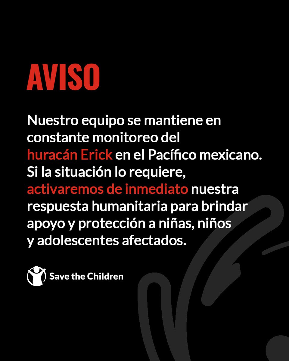Aviso por intensificación de #huracánErick 🚨