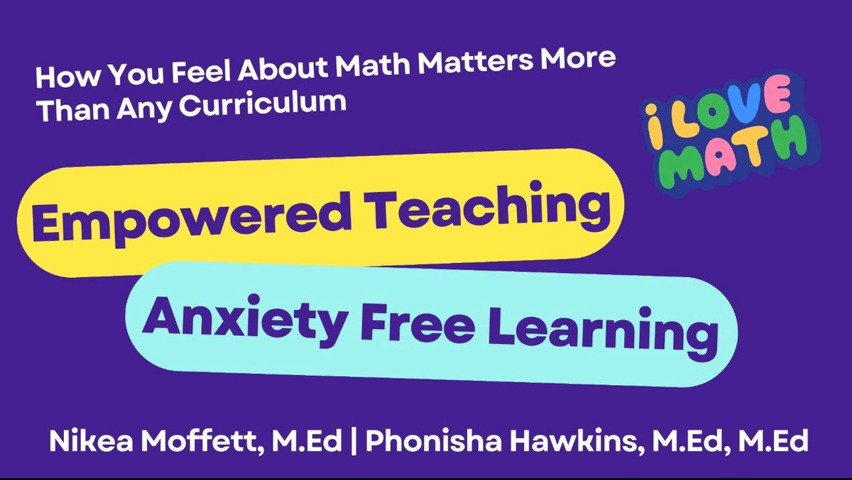 HawksMathamagic's tweet photo. Headed to @CAMT_TX? Pull up to our session.

How you feel about math matters. It shows up in your classroom whether you realize it or not.

We’re talking about teacher efficacy and math apprehension.

Let’s get into it.
#CAMT2025 #MathEd #TeacherEfficacy #WeLoveMath https://t.co/JmPPxWfEJT