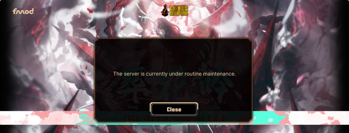 WestZweiFixer's tweet photo. // forgot there was maintenance. https://t.co/e9a12v2p4A