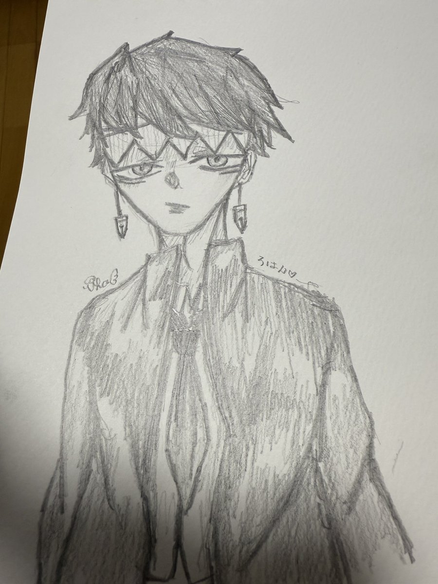 Uhaatorie's tweet photo. 岸辺露伴は動かない。

ルーブルへ行くを見てたら描きたくなったうはさんです！

岸辺露伴めっちゃ好きなんですよ(๑♡∀♡๑)

 #落書き
 #岸辺露伴
 #岸辺露伴はいいぞ
 #ヘブンズドア‼️ https://t.co/HHkuoFyrSQ