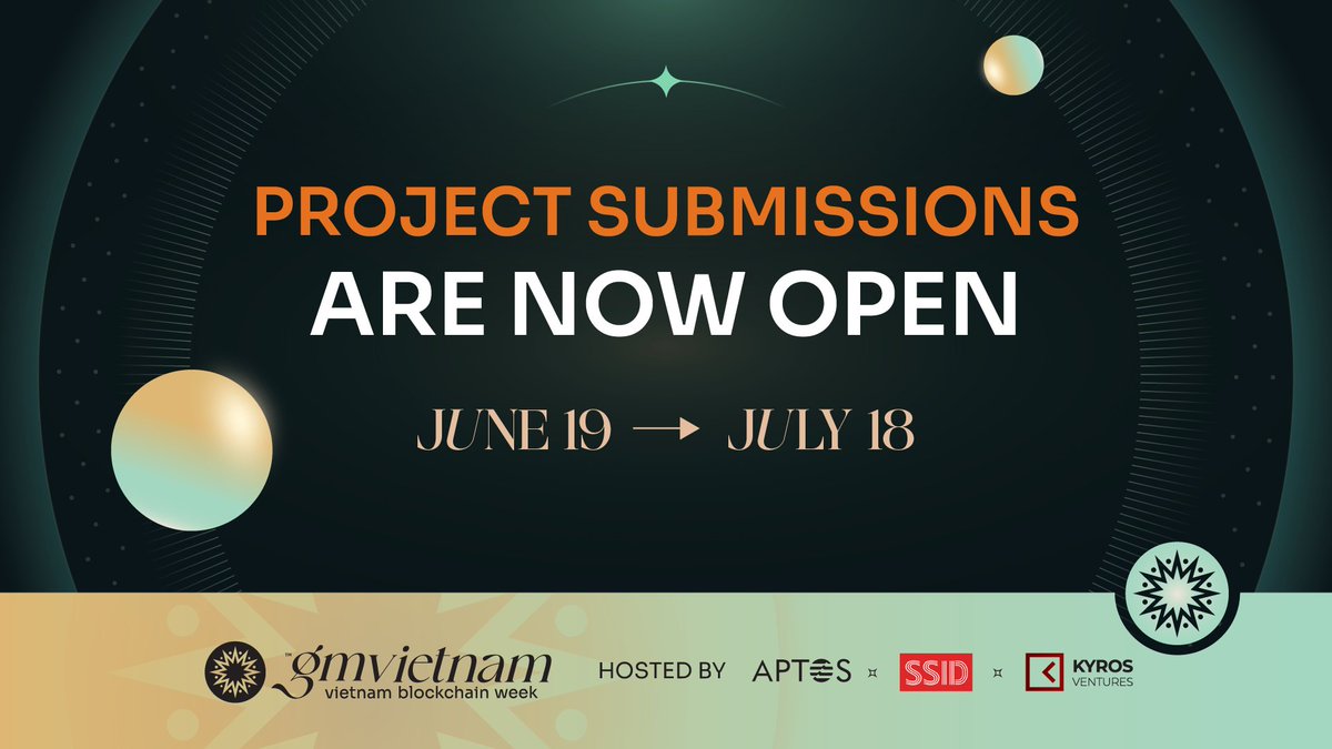 🚀 Submissions are now open for the Vietnam Aptos Hackathon!

Showcase your innovative projects built on <a href="/Aptos/">Aptos</a> &amp; compete for top prizes! 💡

🗓️ Timeline: June 19 – July 18
👉  Submit your project (choose ONE): 
· dorahacks.io/hackathon/viet… or · forms.gle/u58vyRM4s9hing…

Notes:  
🔹